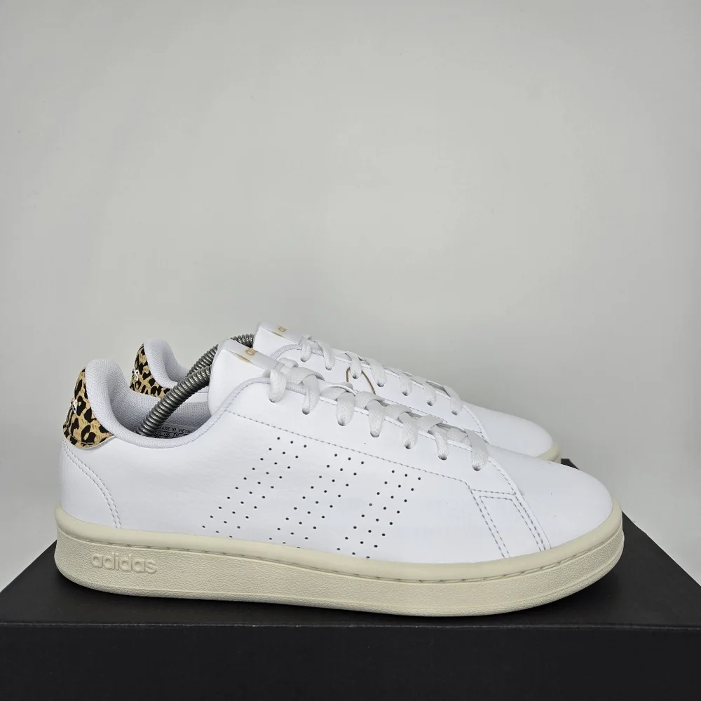 New adidas Advantage Cloud White White Tint Women's Tennis Shoes Size 6 - Picture 3 of 8